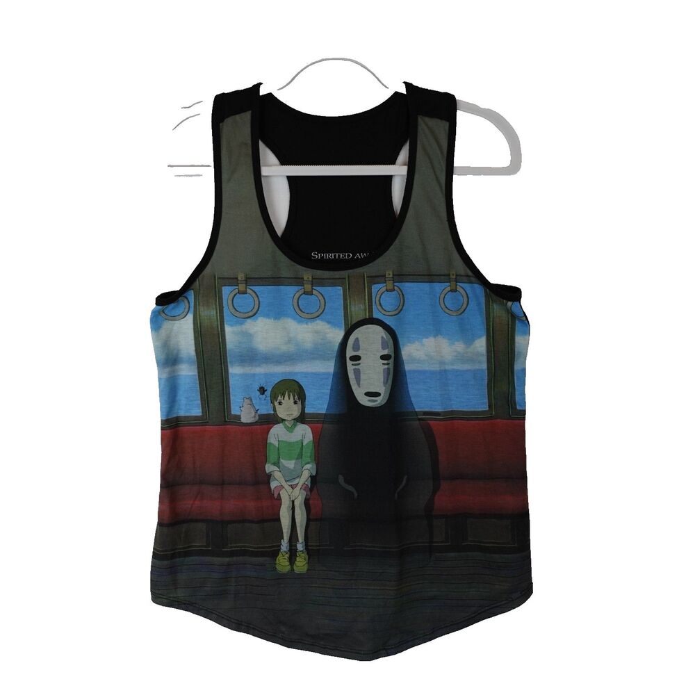 Studio Ghibli Spirited Away Chihiro No Face Train Scene Tank Top XL Her Universe